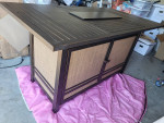 Bar Height Firepit Table Outdoor Patio Table with Fire Pit 6 pers NEW