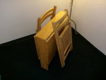 All Wood Folding Table and 2 Chairs