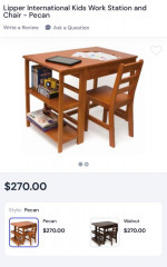 KIDS TABLE AND CHAIR