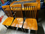 Table and three chairs