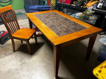 Table and three chairs