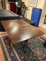Space saver double drop leaf table