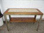 Gorgeous 2 Tier Sofa/Console Table/Marble/Metal/Wood...GREAT PIECE!