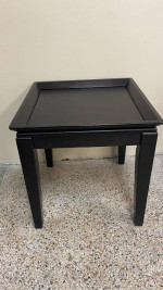 1 Ashley End Table with framed Tray Top 24” W x 25” H & Glass Lamp