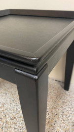 1 Ashley End Table with framed Tray Top 24” W x 25” H & Glass Lamp