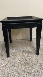 1 Ashley End Table with framed Tray Top 24” W x 25” H & Glass Lamp
