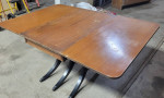 Duncan Phyfe Dropleaf Clawfoot Dining Table