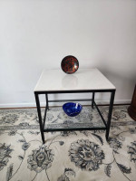 Brand New Solid Marble End Table w/Shelf