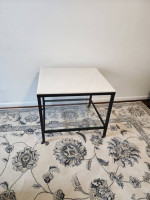 Brand New Solid Marble End Table w/Shelf