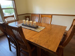 Extra Large Dining Table & Chairs- Solid Oak