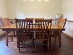 Extra Large Dining Table & Chairs- Solid Oak