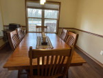 Extra Large Dining Table & Chairs- Solid Oak