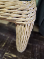 Glass Top Wicker Coffee Table