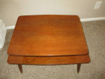 Lovely Mid Century 2 Tiered Solid Wood Table