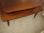 Lovely Mid Century 2 Tiered Solid Wood Table
