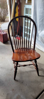 Solid Cherry Amish Handmade Double Pedestal Dining Table 6 chairs