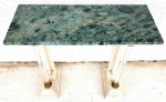 Italian Neoclassical Console Table Lucite Marble 1970s