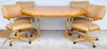 1980's CHROMCRAFT Dining Game Table & Chairs