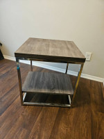 Silver & Stone End Table