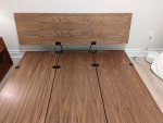 FLOYD BED FRAME QUEEN SIZE WALNUT AND 18" SIDE TABLE
