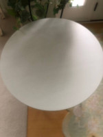 White Round Wrought Iron Side Table