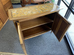 Thomlinson Sophisticate Mid Century, Marble Top Console Table