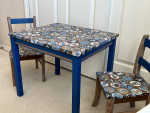 **Kids Table + Chairs - Doggy - UPCYCLED**