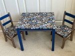 **Kids Table + Chairs - Doggy - UPCYCLED**
