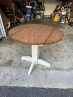 Wood circle circular round adjustable table