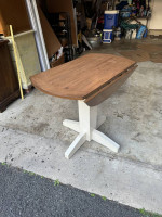 Wood circle circular round adjustable table
