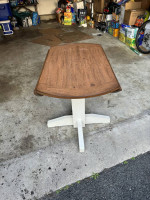 Wood circle circular round adjustable table