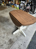 Wood circle circular round adjustable table