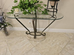 Stone, Metal & Glass Living Room Table Set