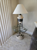 Stone, Metal & Glass Living Room Table Set