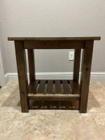 Esporta Solid Wood Pedestal End Table