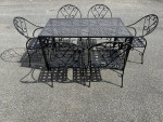 Beautiful Decorative Metal Patio Set Table and 6 Chairs ***