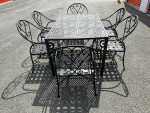 Beautiful Decorative Metal Patio Set Table and 6 Chairs ***