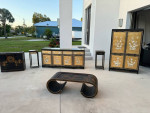 Big lot of Ornate Oriental Furniture- dressers Beautiful intricate Coffee table