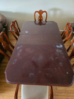 Dining room table and chairs