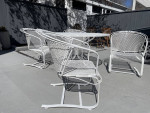 High quality wrought iron patio set. Dining table and chairs
