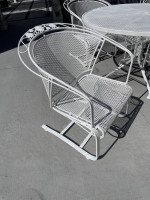 High quality wrought iron patio set. Dining table and chairs