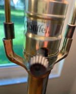 Pair of Brass Stiffle Table Lamps