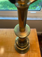 Pair of Brass Stiffle Table Lamps