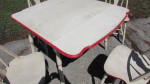 Table,  Antique table,   Drop leaf table with 4 chairs