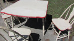 Table,  Antique table,   Drop leaf table with 4 chairs