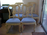 (4) SIDE CHAIRS .. ARMLESS .. NO TABLE .. ESTATE SALE ..