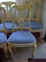 (4) SIDE CHAIRS .. ARMLESS .. NO TABLE .. ESTATE SALE ..