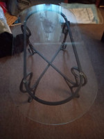 Glass top coffee table