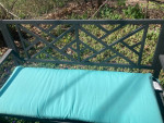 Patio Benches, Cushions, Small Table