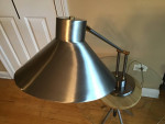 Silver finished metal desk / table lamp